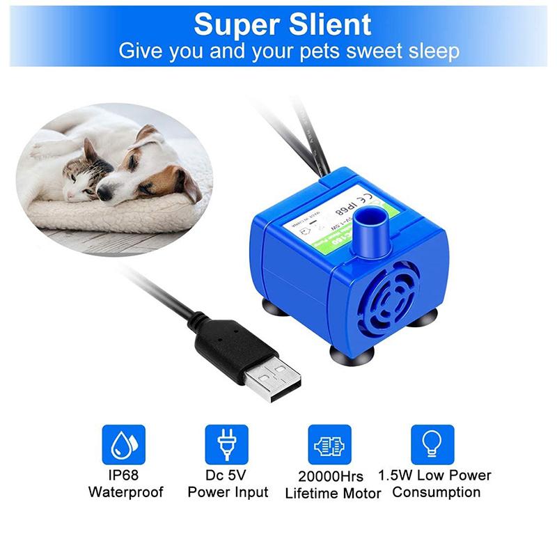 Мини DIY Малошумный Мотор-Насос 5 В Постоянного Тока USB Водяные Насосы Аксессуары DR-DC160 Для Домашних Животных Кошек Питьевая Миска Диспенсер Для Воды Домашнее Животное