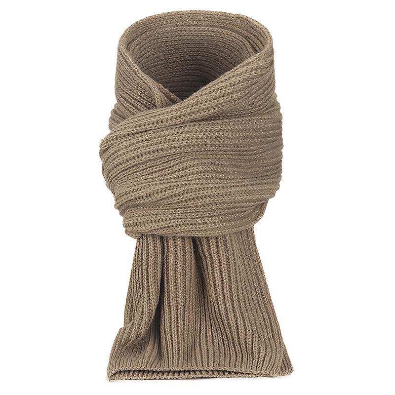 FEWK Зимний очень длинный шарф и шапка - Унисекс Флисовая подкладка Защита от холода Теплая вязка
