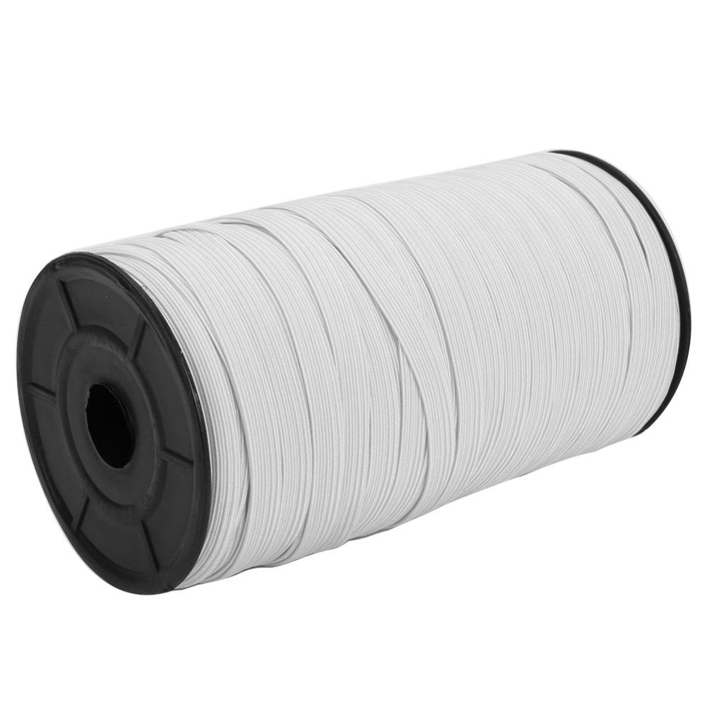 1pcs 100 Yards Length Flat Elastic Ribbon White&Black Elastic Cord Rope Sewing Accessory