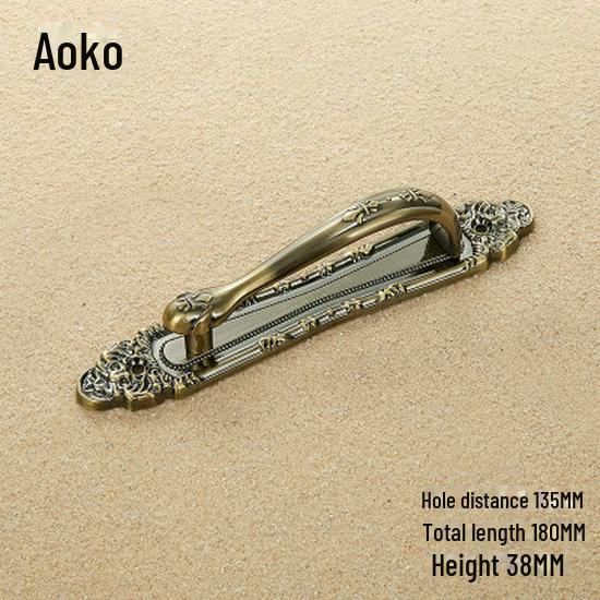 European Antique Copper Double Door Handle - Exposed & Invisible Design