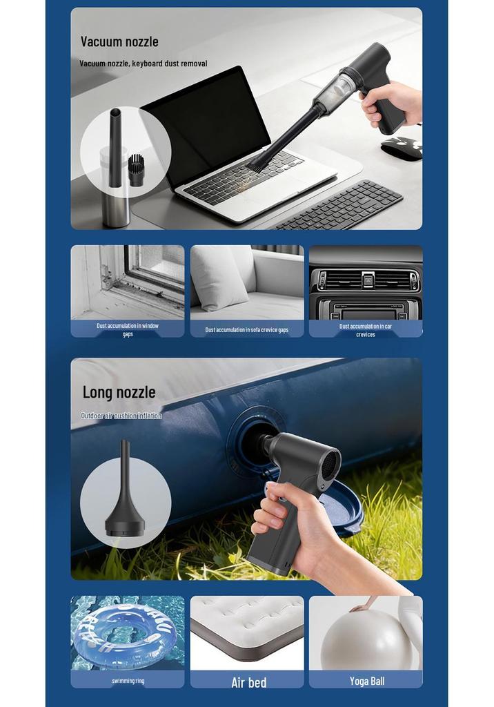 High-Power Outdoor Turbo Fan: Handheld Brushless Motor for Camping & Snow Removal