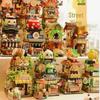 Совместимый набор строительных блоков Lego Mini Street View, Образовательная игрушка-конструктор «Архитектура панды» для детей