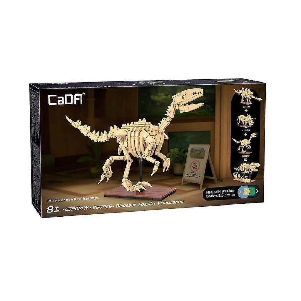CaDa Dinosaur Fossils Velociraptor 256 Piece Construction Set