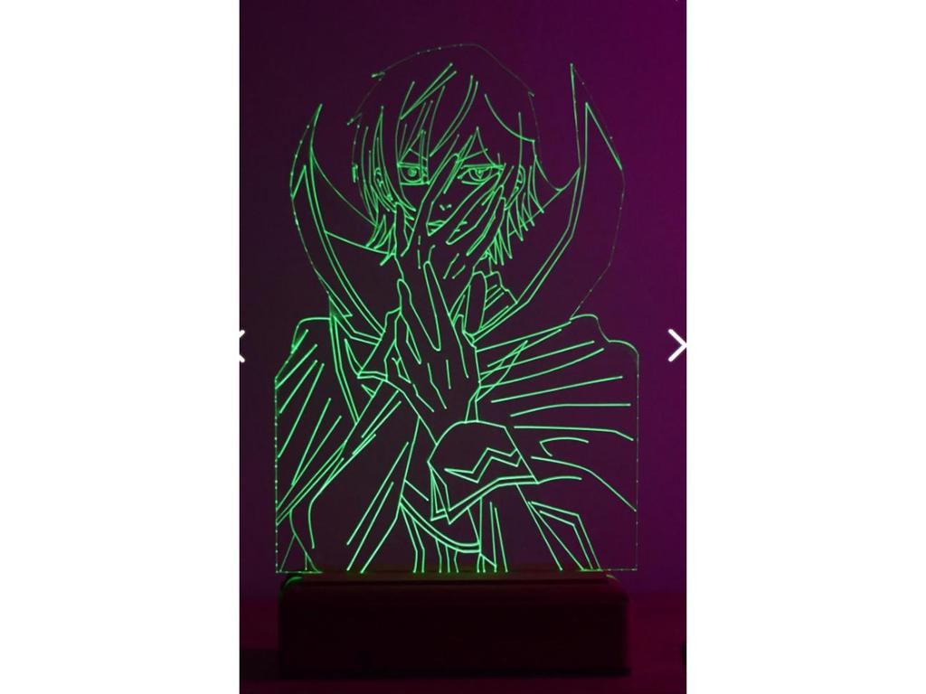 Аниме Код Гиас Лелуш 16 цветов Ночник