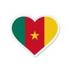 Aimant Coeur Drapeau Cameroun - Multicolore - 10 Cm - 50 Pièces - Résine Synthétique - Mixte