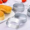 10Pcs Aluminum Zinc Zinc Alloy Cheesecake Mold High-temperature Mousse Cake Ring Oval Baking Pans  Egg Tart