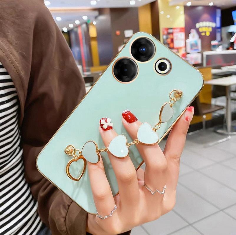 Чехол для телефона с ремешком на запястье для Tecno Camon 20 Pro 19 Neo 18 18P 18T 16 15 TECNO POVA 4 Neo 2, мягкий тонкий чехол-браслет