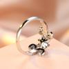 Блестящие цветочные кольца для женщин и девушек, романтическое розовое золото, цветное кольцо с цирконием, модные ювелирные изделия