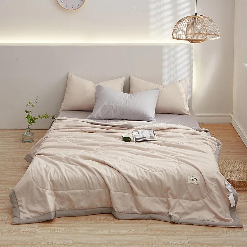 Дышащее тонкое стеганое одеяло, мягкое стеганое одеяло, удобное легкое летнее одеяло для дивана, кровать для любителей горячего сна