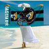 proof beach towel with Jacksonville Jaguars logo pattern - soft,absorbent,quick-drying,machine washable - perfect for swimming,camping,bathing