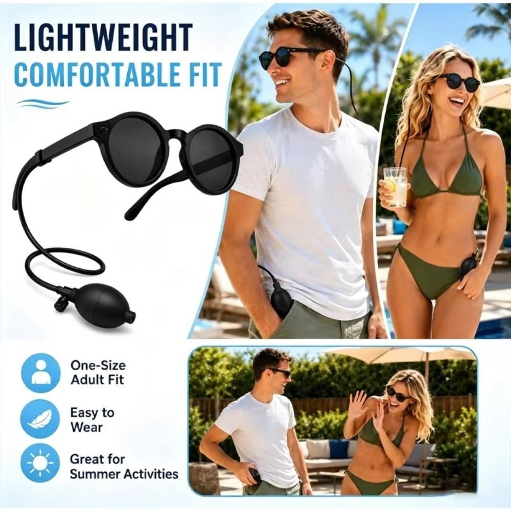 Hidden Tube Water Shooting Sunglasses Refillable Water Chamber Prank Sunglasses Birthday