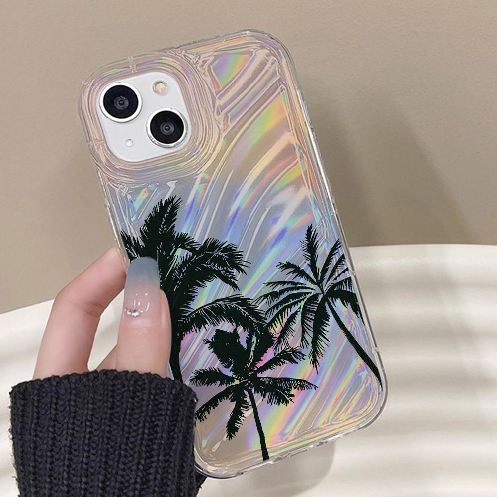 Чехлы для мобильных телефонов iPhone 11 13 XR 15 Pro Max 12 14 Pro Max Чехол для iPhone 16 7 Plus 8 Plus XS Max 6 15 Plus Laser Wave Pattern Anti-Drop Водонепроницаемый