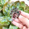 Vintage Women's Bow Brooch Dress Brooch Crystal Antique Gold Color Resin Bohemian Bridal Jewelry