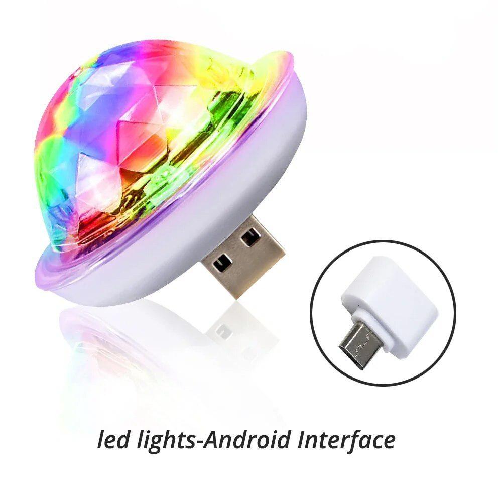 1 шт. USB Dj Лампа Светодиодная Барная Ночная Лампа Светодиодная RGB Дискотека Сценический Проектор Приветственный Микро Хрустальный Шар Звуковая Лампа для Вечеринки