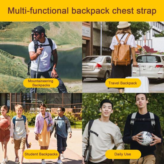 Рюкзак Регулируемый нагрудный ремень Износостойкий быстроразъемный ремень Простая установка Прочный плечевой ремень Нейлоновый нагрудный ремень