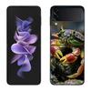 Unique Animal Crab Phone Case For Samsung Z Flip 7 6 5G Galaxy Z Flip 5 4 3 Black Hard Cell Cover Luxury PC Shell Coque