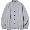 Uniqlo Однотонный вязаный свитер с V-образным вырезом, длинным рукавом и пуговицами, унисекс, 478547-04