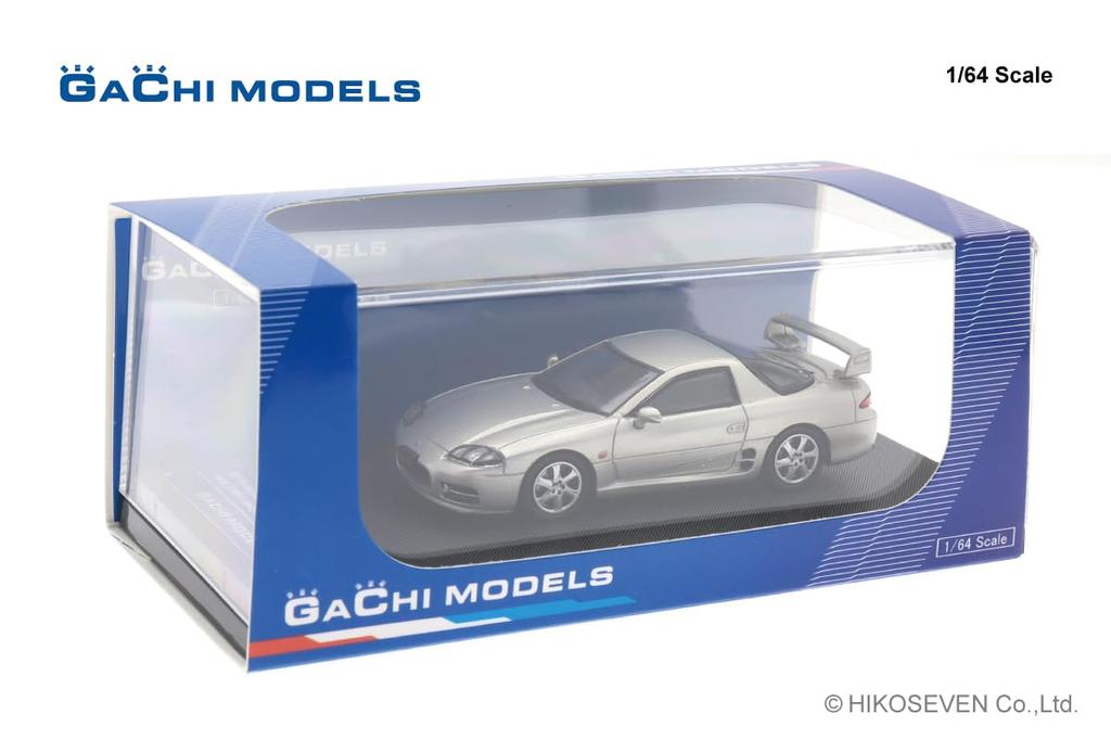Hiko Seven GACHI MODELS Mitsubishi GTO Hamilton Silver Готовое изделие GM64001SL 1/64 (1998)