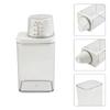 1pc Plastic Laundry Washing Up Powder Container Soap Detergents Storage Box Lid Transparent White Laundry Detergent Dispenser