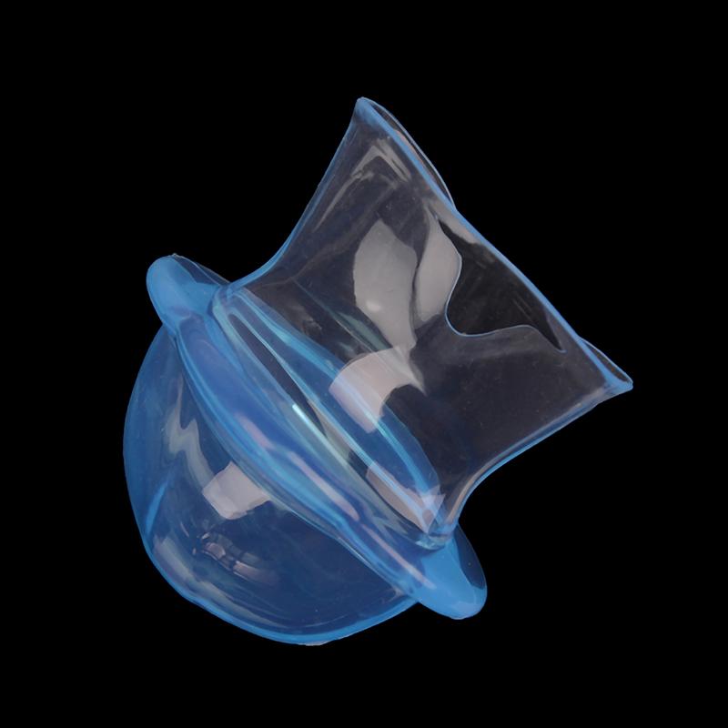 Портативный синий силиконовый чехол для языка с клеем