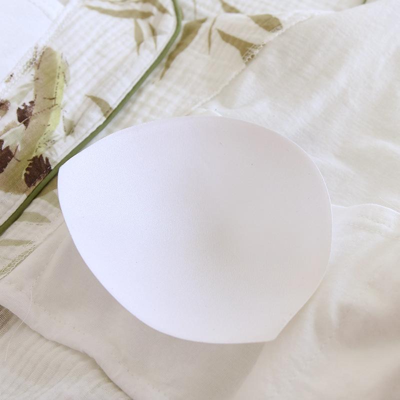 2025 Новый весенне-осенний женский пижамный комплект из 100% хлопкового крепа с длинными рукавами и длинными брюками, комплект из двух предметов с нагрудным ковриком, домашняя одежда