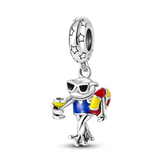 925 Silver Lovely Pets Dog Cat Animals Owl Rabbit Lion Charms Beads Pendants Bracelet Jewelry Gift