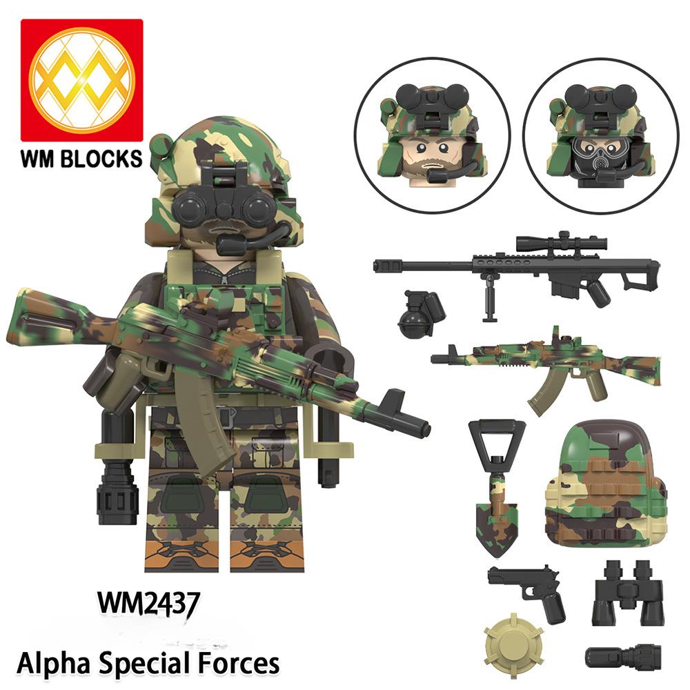 Мини-фигурки спецназа, морские котики, современные солдаты, SWAT KSK SSO, кирпичи, строительные блоки, игрушки для детей WM6147