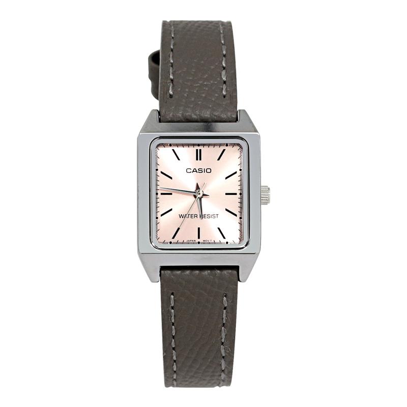 Casio Индивидуальные часы модифицированная серия модные нишевые Кварцевые кожаный ремешок женские часы розовый циферблат DaXiangHui LTP-V007D-DaXiangHui