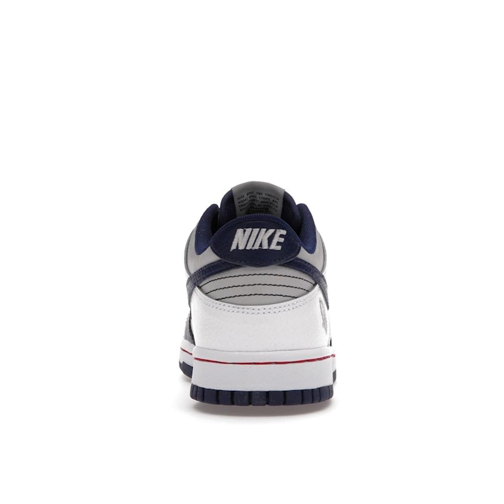NBA X Nike Dunk Low EMB GS 75th Anniversary - Nets Kids Sneakers White Dark-Blue Grey DO6288-001