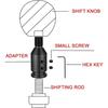 Universal Aluminum Shift Knob Adapter M12X1.25 for Non Threaded Shifter Car A