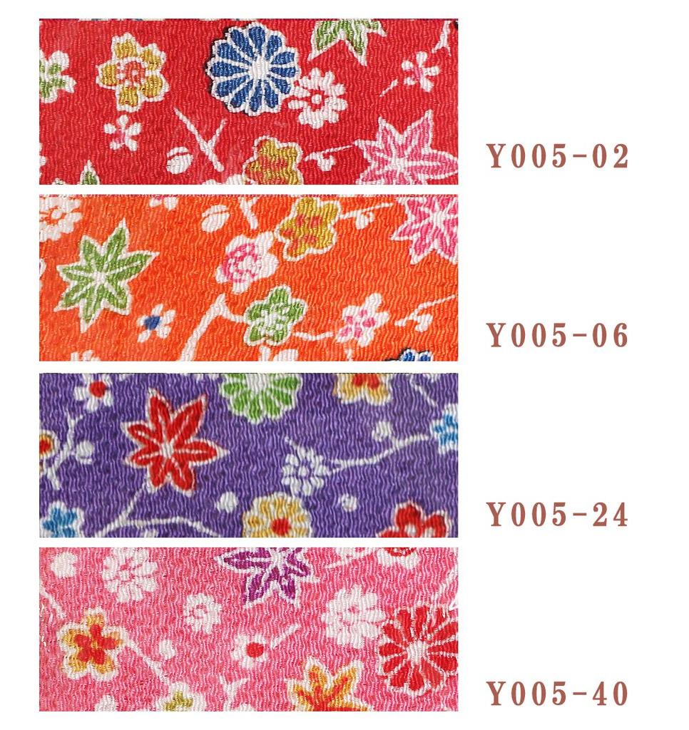 Nippon Chuko NBK Chirimen Cut Yuzen 23 x Kanoko Crafts Handmade Supplies Pattern, Approx. 33cm, Pattern, Orange, Y005-06, &