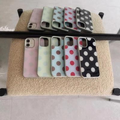 Корейский ins Полноэкранный чехол для телефона в горошек Для iPhone 17 Air 16e 16 Pro Max 15 14 Plus 13 12 11 Pro Ударопрочный силиконовый чехол