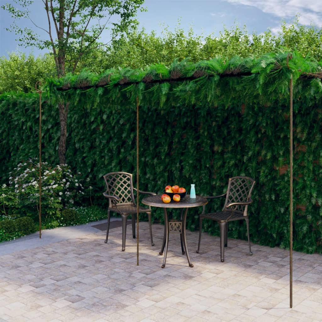 Garden Pergola Antique Brown 6 x 3 x 2.5 m Iron