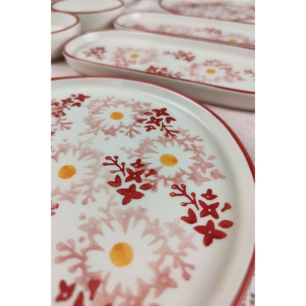 Pinky 14 Piece Breakfast Set For 6 People - Presentation Plate