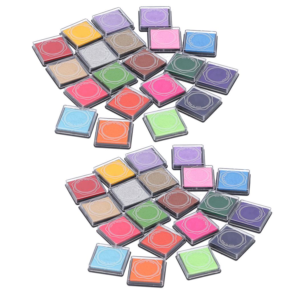 2 Box Stamp Pad 20 Colors NonToxic HandMade Children Finger Ink Craft Supplies