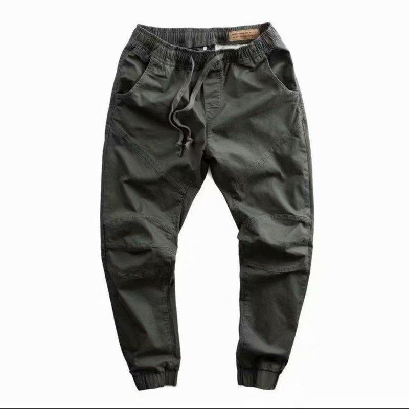 Мужской ретро японский повседневный хлопковый комбинезон с завязками и потертостями