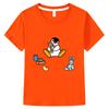 Детская футболка Pingu 100% хлопок Кавайный Мультяшный принт для мальчиков Девочек Круглый вырез Одежда Спортивная Модная Верхняя одежда Манга Короткие рукава Лето