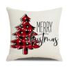 1 шт. наволочка с рождественским украшением Санта-Клаус, гном, рождественская елка, красная клетчатая подушка, набор для украшения комнаты, дома