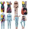 Sally Halloween Costume for Adults & Kids, Body Suit Dress Jumpsuit Outfit
