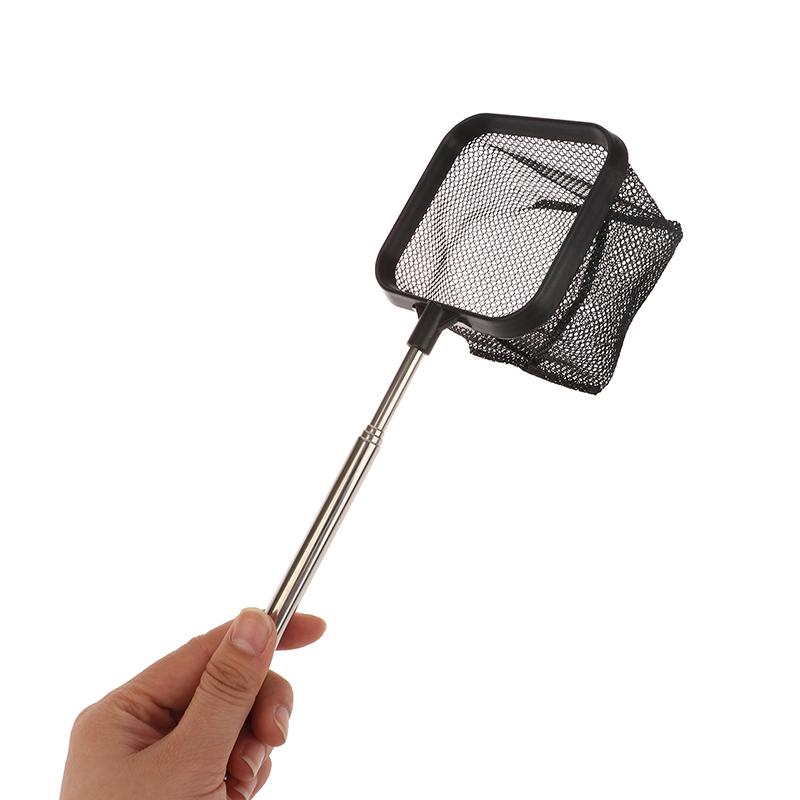 1 шт. аквариумная квадратная рыболовная сеть, выдвижная длинная ручка, рыболовные снасти для ловли рыбы, креветок, танк, чистые рыболовные снасти