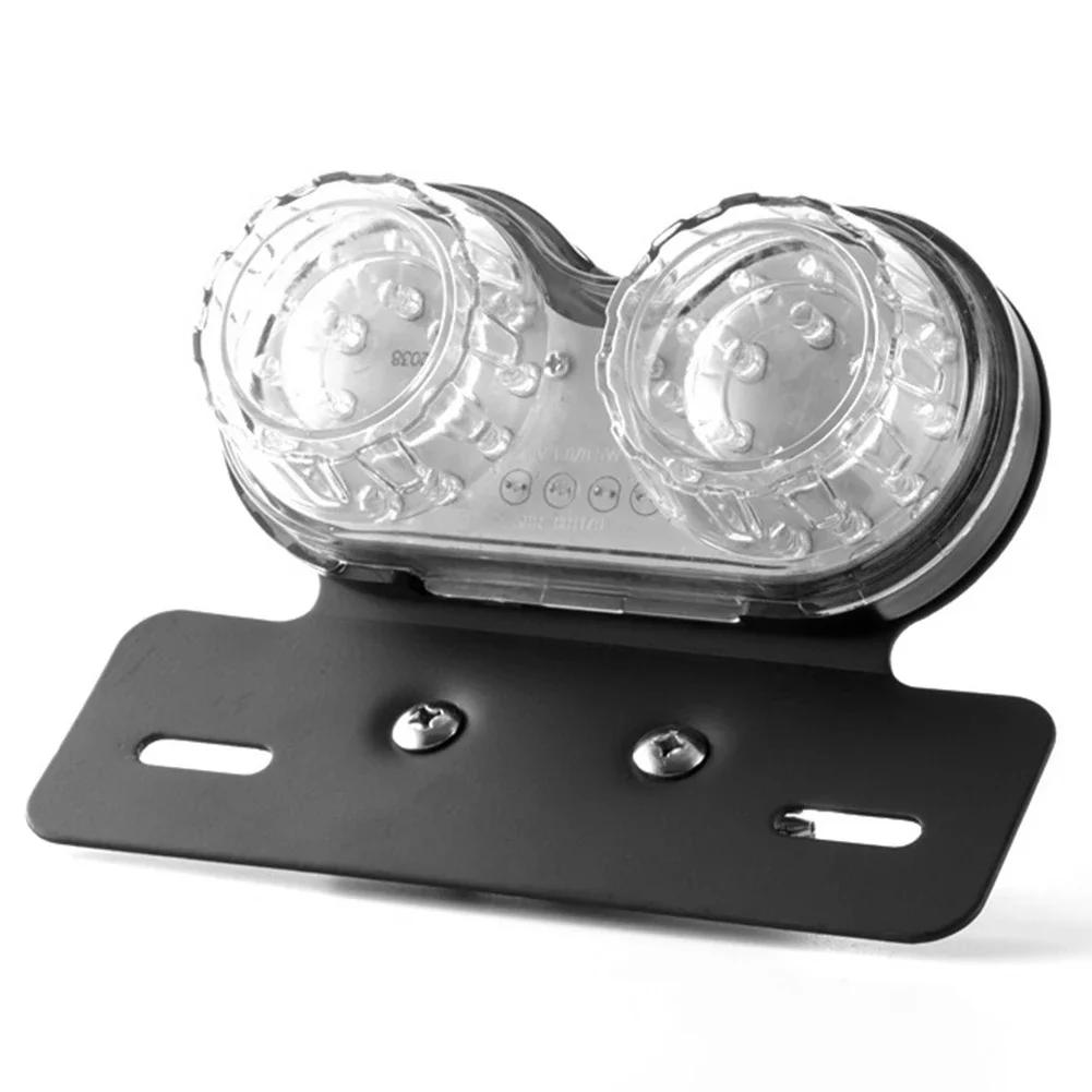 Модифицированный задний фонарь для мотоцикла 12 В, универсальный, индивидуальный, для мотоциклов Cafe Racer Chooper, красный/дымчатый, светодиодный задний стоп-сигнал