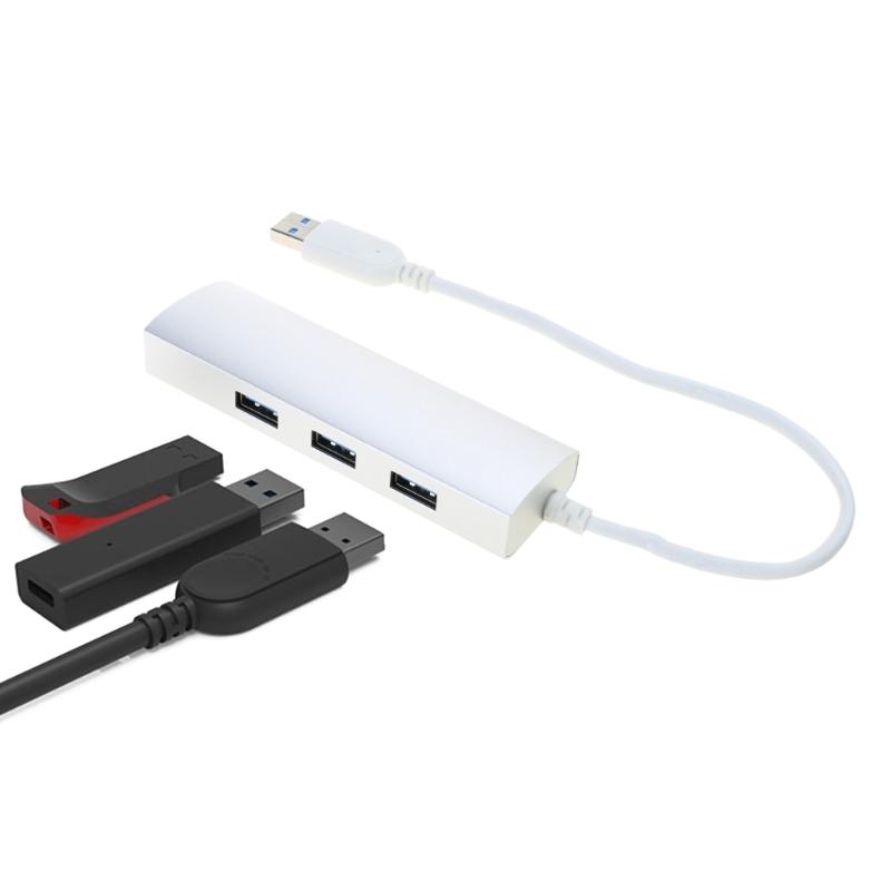 Адаптеры USB3.0 к Ethernet 3-портовый USB3.0-хаб с 1 гигабитным портом Ethernet Сетевые адаптеры-расширители для ноутбуков