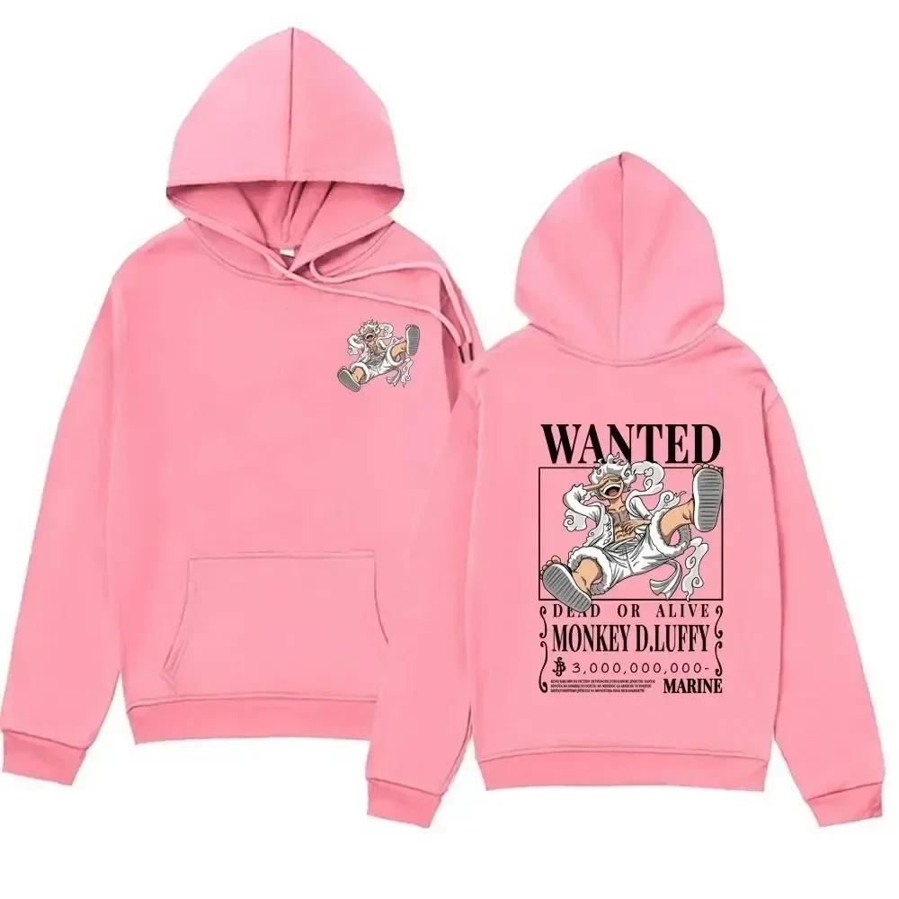Anime Gear Luffy Graphic Pullover Vintage Long Sleeve Sweatshirt Japanese Manga Hoodie Unisex Fashion Trend Cool Hoodie