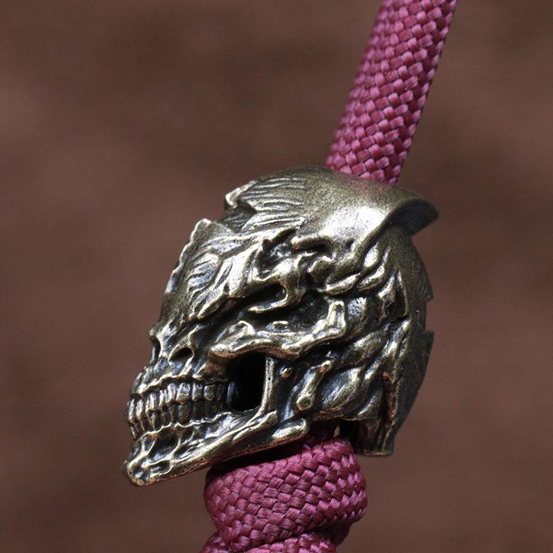 Крест Череп Голова Латунные Бусины Нож EDC DIY Паракорд Плетеные Браслеты Шнурки Подвески Аксессуары Подвески для инструментов на открытом воздухе Безделушки