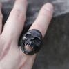 2026 НОВЫЕ Мужские кольца из нержавеющей стали 316L Большой свирепый череп Винтажное кольцо для подростков Готическая панк байкерская бижутерия Подарок Бесплатная доставка