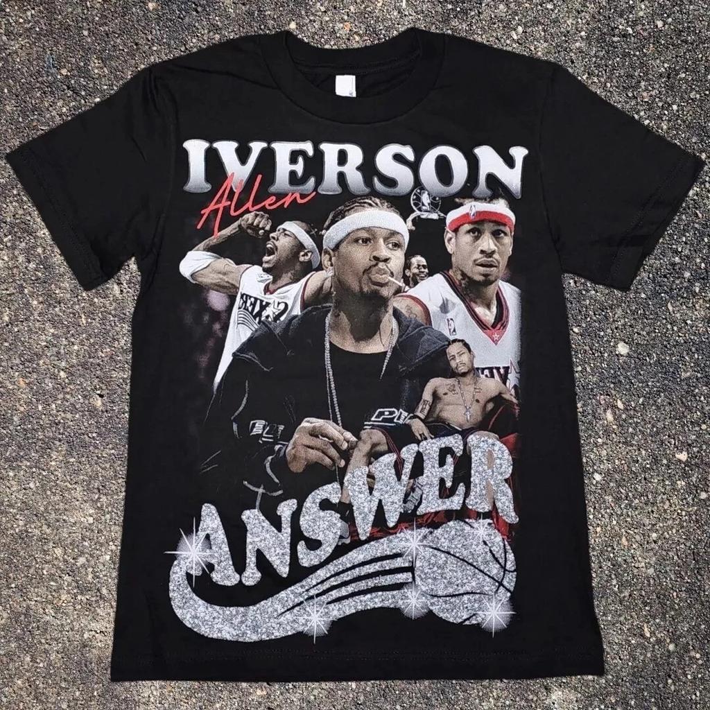 Allen Iverson Basketball Graphic T-shirt Small-XXL
