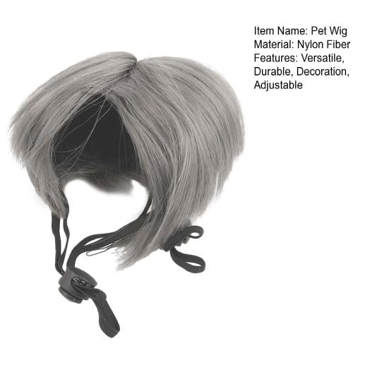 Парик для домашних животных, парик для кошек и собак, костюм для косплея, регулируемая резинка, дизайн, смешной