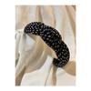 Атласная Корона черного цвета в горошек