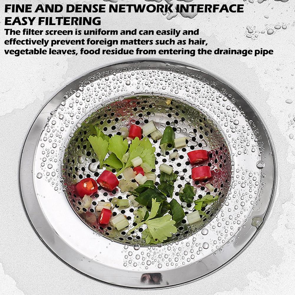 Kitchen Water Sink Filter Sink Mesh Strainer Kitchen Shower Bathroom Drain Cover Hair D2N3