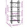 5 Shelf Bookcase Gray 31.5 x 11.8 x 68.9 in (80 x 30 x 175 cm) Engineered Wood